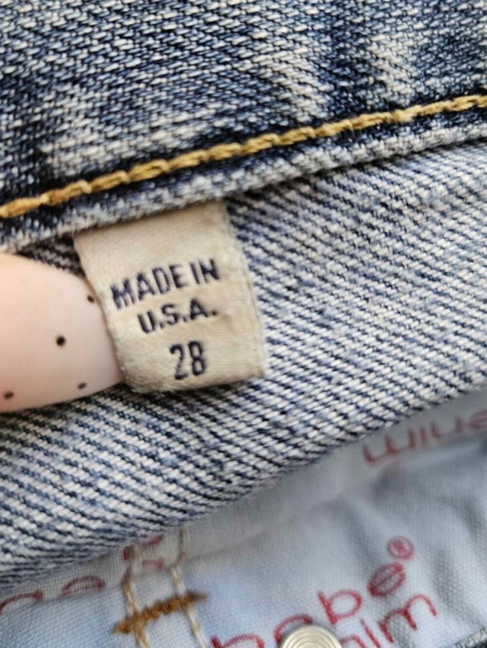 bebe Light Blue Distressed Low Rise - Picture 5 of 5
